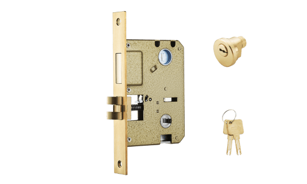 Euro standard mortise lock designed for durability and precise functionality.